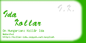 ida kollar business card